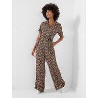 Joe Browns Josie Short Sleeve Zip Front Jumpsuit