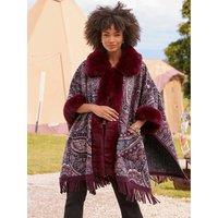 Joe Browns Ruby Reverie Paisley Faux Fur Wrap