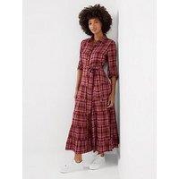 Joe Browns Willow Check Button Through Maxi Dress