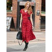 Joe Browns Trixie Check Lace Up Side Maxi Dress