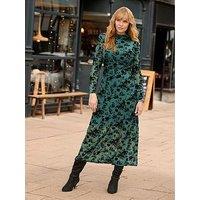 Joe Browns Hazel Twist Front Flocked Maxi Dress