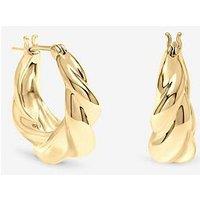 Inicio Gold Fluid Twist Hoops