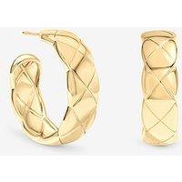 Inicio Gold Large Quilted Hoops