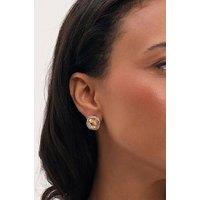 Jon Richard Gold Plated And Champagne Stud Earrings