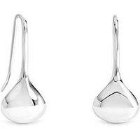 Inicio Silver Fluid Teardrop Earrings