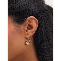 Jon Richard Gold Plated And Champagne Stone Earrings
