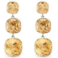 Jon Richard Gold Plated Champagne Multi Stone Drop Earrings