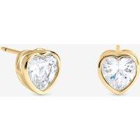 Inicio Gold Heart Bezel Studs
