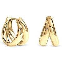 Inicio Gold Double Row Hoops