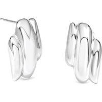 Inicio Silver Fluid Wave Earrings