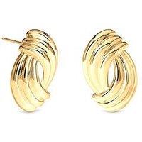 Inicio Silver Large Ridged Studs