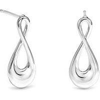 Inicio Silver Polished Infinity Earrings