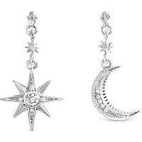 Inicio Silver Mismatch Celestial Earrings