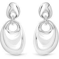 Inicio Silver Statement Pebble Drop Earrings