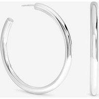 Inicio Silver Chubby Large Hoop Earrings