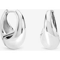 Inicio Silver Sculpted Chubby Hoops