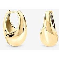 Inicio Gold Sculpted Chubby Hoops