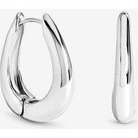 Inicio Silver Oval Hoops
