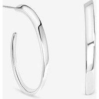 Inicio Silver Large Oval Twist Hoops