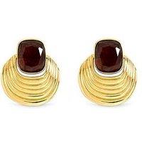 Mood Gold Plated Resin And Ridge Statement Earrings