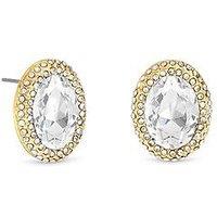 Mood Gold Plated Crystal Stud Earrings