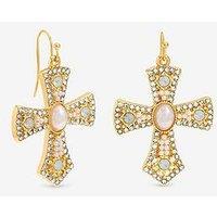 Mood Gold Plated Cross Earrings