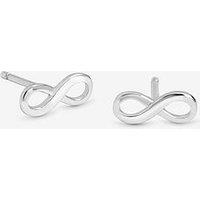 Simply Silver Simply Silver 925 Sterling Silver Mini Infinity Stud Earrings