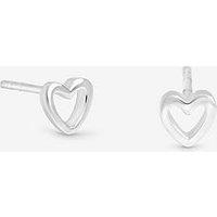 Simply Silver Simply Silver 925 Sterling Silver Polished Open Heart Studs