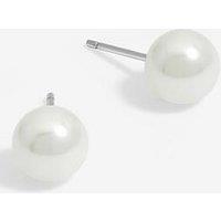 Simply Silver 925 Sterling Silver 8Mm Pearl Stud Earrings