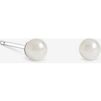 Simply Silver 925 Sterling Silver Pearl Stud Earrings