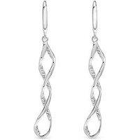 Simply Silver 925 Sterling Silver Cubic Zirconia Wrapped In Love Earrings