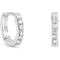 Simply Silver 925 Sterling Silver Cubic Zirconia Mini 10Mm Hoops