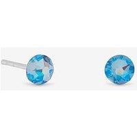 Simply Silver Simply Silver 925 Sterling Silver 4Mm Light Sapphire Studs
