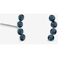 Simply Silver Simply Silver 925 Sterling Silver Blue Climber Studs
