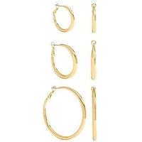 Mood Gold Plated Polished Hoop Multipack