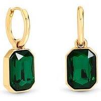 Mood Gold Plated And Emerald Drop Earrings