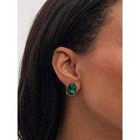 Jon Richard Gold Plated And Emerald Clip Earrings