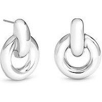 Mood Silver Plated Door Knocker Polished Earrings