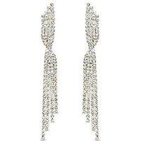 Mood Gold Plated And Crystal Twist Drop Diamante Earrings