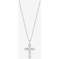 Inicio Silver Bezel Cross Necklace