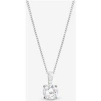 Simply Silver 925 Sterling Silver Cubic Zirconia Solitaire Pendant - Gift Pouch