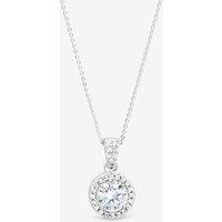 Jon Richard Simply Silver 925 Sterling Silver Clara Halo Pendant - Gift Pouch
