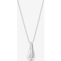 Jon Richard Simply Silver 925 Sterling Silver Pave Nugget Pendant - Gift Pouch