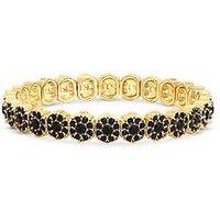 Jon Richard Gold Plated And Jet Stretch Bracelet
