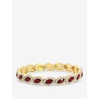 Jon Richard Gold Plated And Ruby Navette Stretch Bracelet
