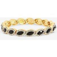 Jon Richard Gold Plated And Jet Navette Stretch Bracelet