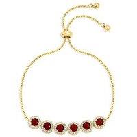 Jon Richard Gold Plated Red Toggle Bracelet