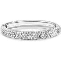 Jon Richard Rhodium Plated Pave Bangle