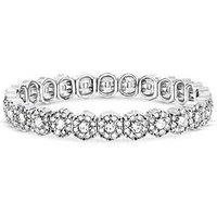 Jon Richard Silver Plated Crystal Stretch Bracelet