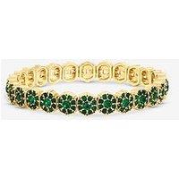 Jon Richard Gold Plated And Emerald Stretch Bracelet